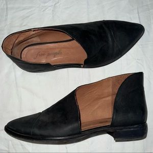 Free people Royal Flats cutout sides size 39 charcoal black